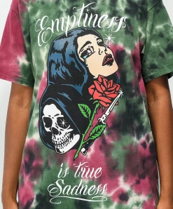 BROKEN PROMISES Shirts True Sadness Green Tie Dye Tee