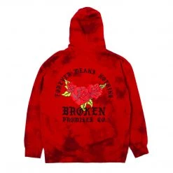 BROKEN PROMISES Hoodies Trio Red Tie Dye Hoodie
