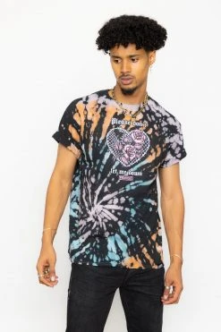 BROKEN PROMISES Shirts Let Me Down Rainbow Bleach Dye SSt