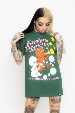 BROKEN PROMISES BP X Casper Burst My Bubble Tee Forest