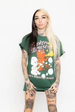 BROKEN PROMISES BP X Casper Burst My Bubble Tee Forest