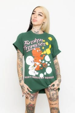 BROKEN PROMISES BP X Casper Burst My Bubble Tee Forest