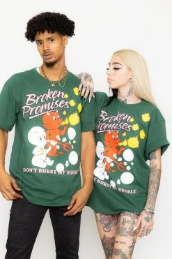 BROKEN PROMISES BP X Casper Burst My Bubble Tee Forest
