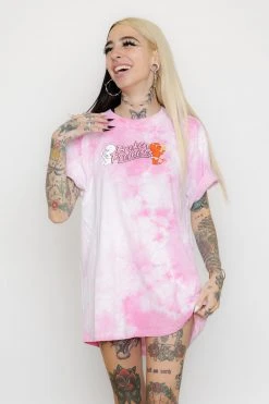 BROKEN PROMISES BP X Casper Burst My Bubble Tie Dye Pink Tee