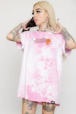 BROKEN PROMISES BP X Casper Burst My Bubble Tie Dye Pink Tee
