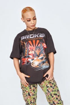 BROKEN PROMISES Drifting Apart S/S Brown Shirts