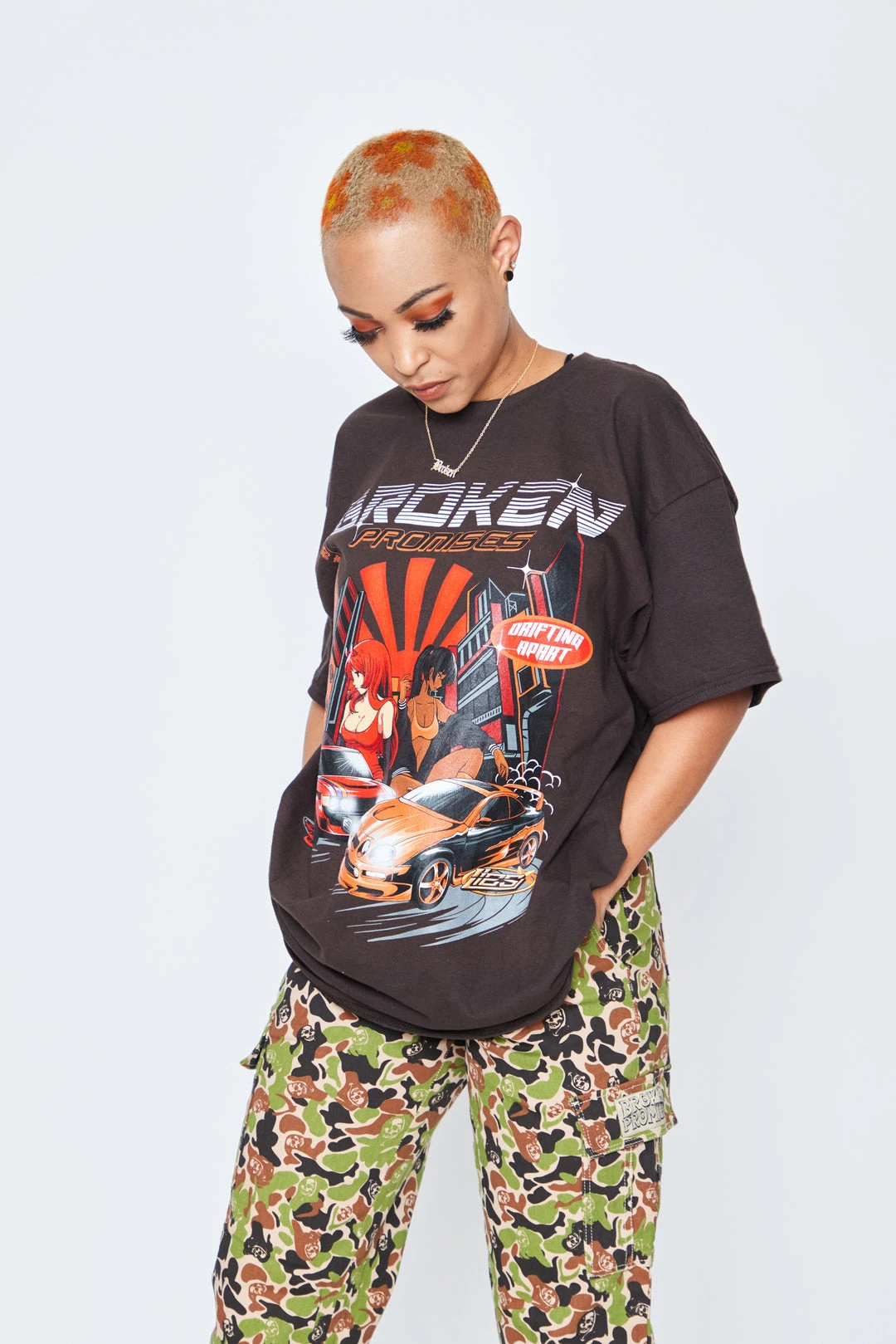 BROKEN PROMISES Drifting Apart S/S Brown Shirts