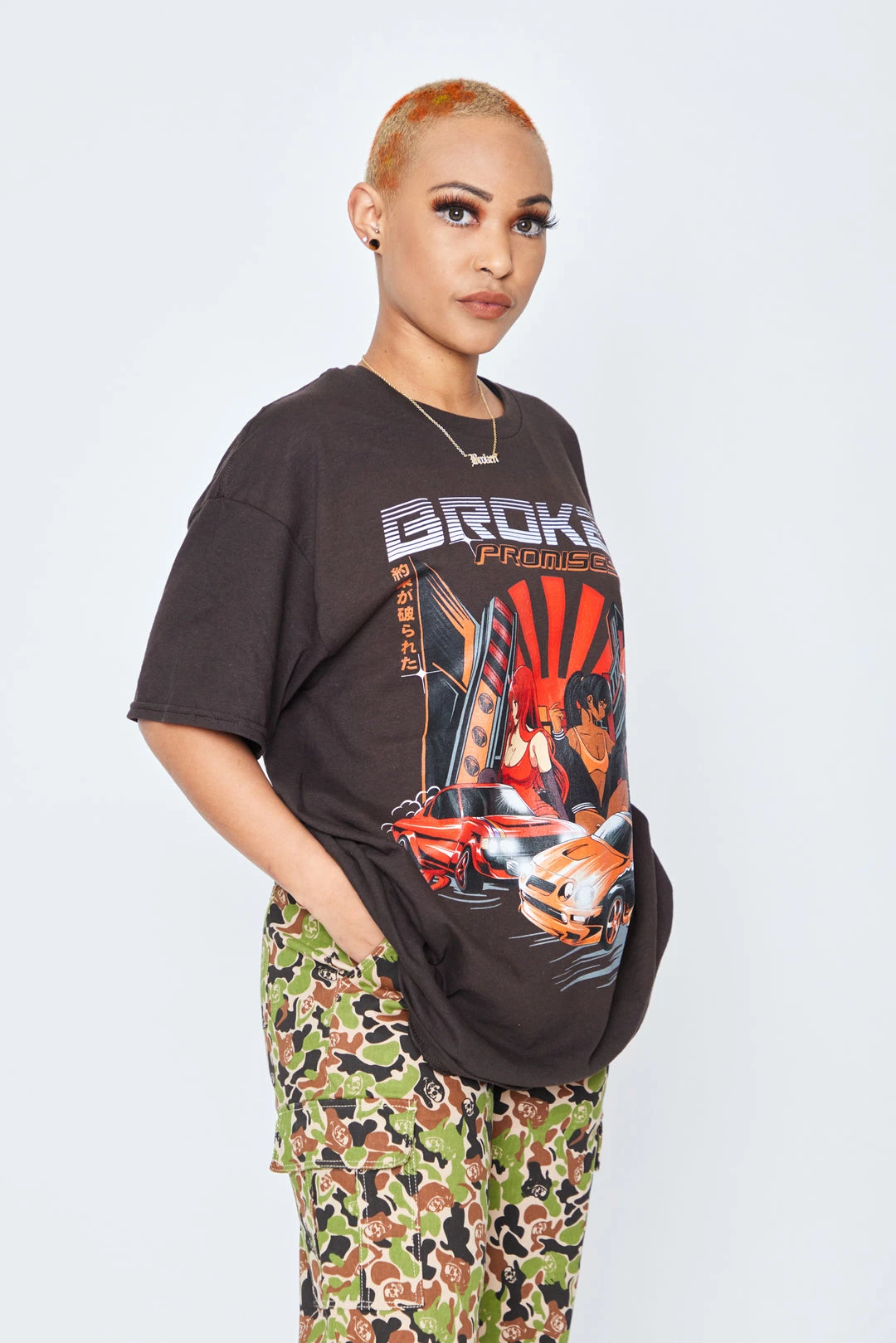 BROKEN PROMISES Drifting Apart S/S Brown Shirts