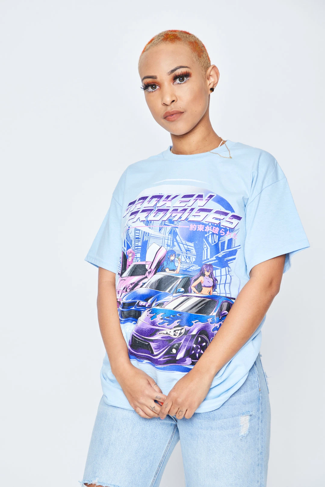 BROKEN PROMISES Rear View S/S Lt Blue