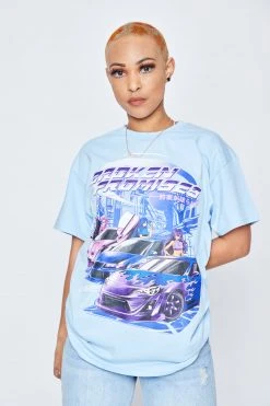 BROKEN PROMISES Rear View S/S Lt Blue