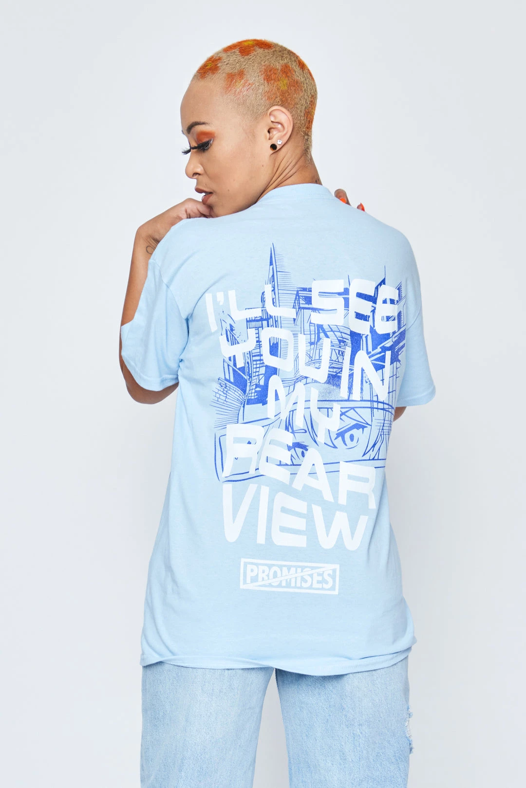 BROKEN PROMISES Rear View S/S Lt Blue