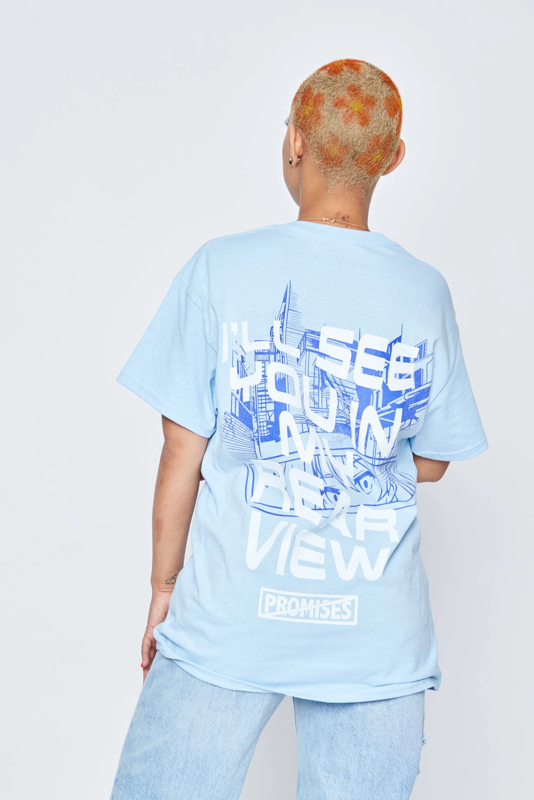 BROKEN PROMISES Rear View S/S Lt Blue