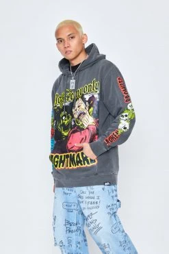 CASH Only Nightmare Hoodie Pigment Dye Charcoal