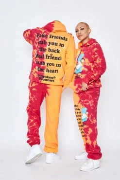 CASH Fake Friends Split Dye Sweats Bottoms