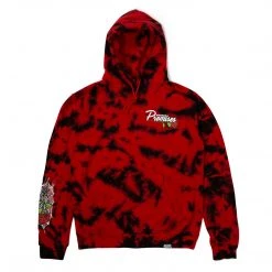 BROKEN PROMISES Hoodies Warned You Hood Tie Dye Red