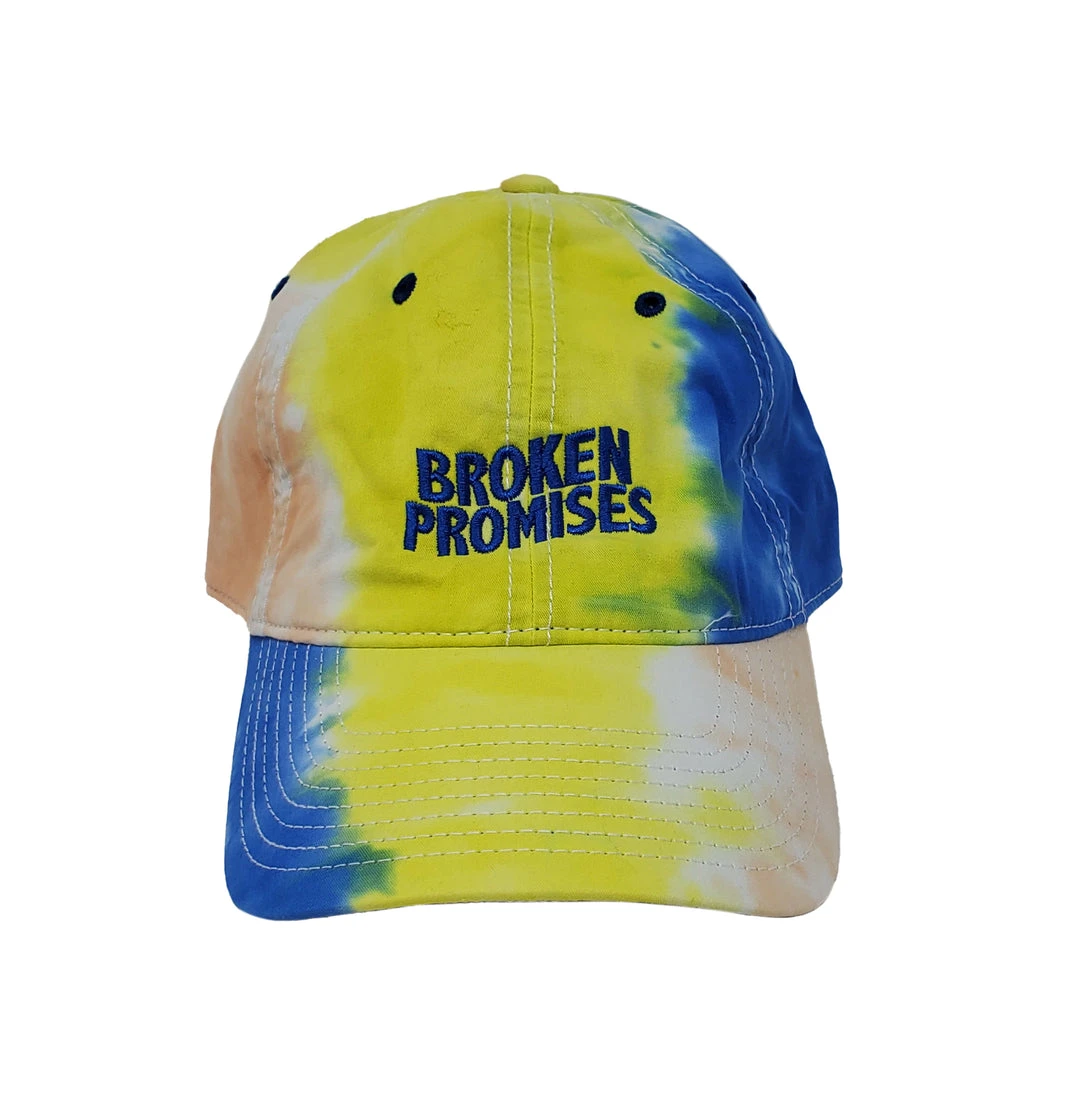 BROKEN PROMISES Wave Logo Sunset Tie Dye Hat