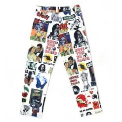 BROKEN PROMISES Commotion Print Skate Pant White Bottoms