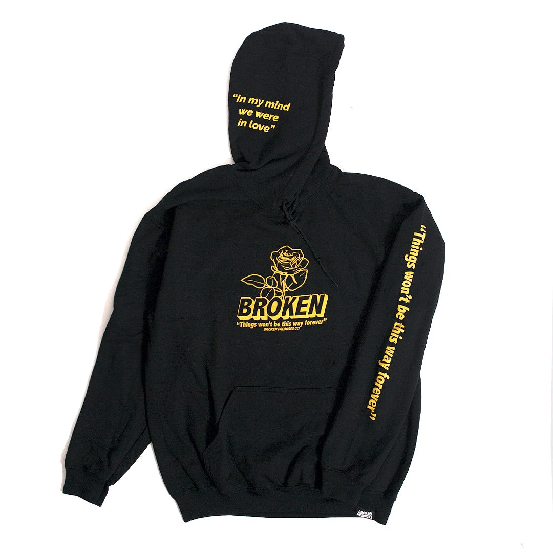 BROKEN PROMISES Evermore Hoodie Blk/Yellow