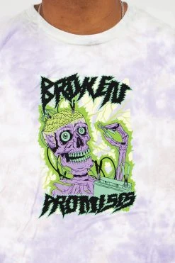 BROKEN PROMISES Shirts Fried Tie Dye Tee Lavender
