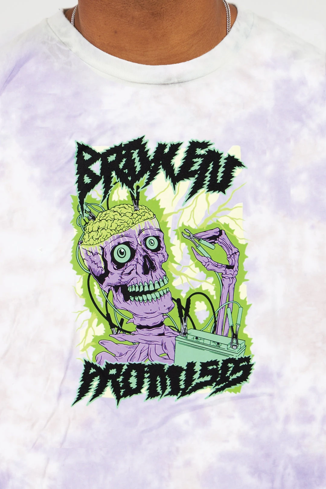 BROKEN PROMISES Shirts Fried Tie Dye Tee Lavender