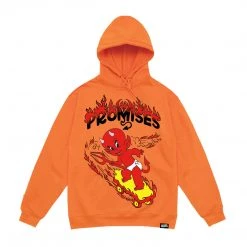 BROKEN PROMISES Hoodies Hell On Wheels Hoodie Orange - BP X Hot Stuff