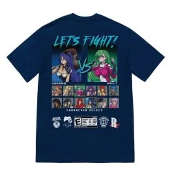 BROKEN PROMISES Let's Fight Tee Navy Shirts