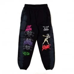 BROKEN PROMISES Love Me More Sweatpants Black