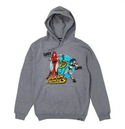 BROKEN PROMISES Hoodies BP Love Vs Lust Hoodie Grey