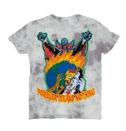 BROKEN PROMISES Never Forgive Grey Smoke Dye Tee