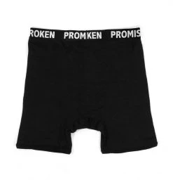 BROKEN PROMISES Black Cotton Boxer