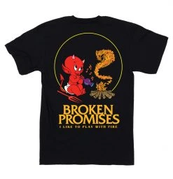 BROKEN PROMISES Shirts Play With Fire SST Black - BP X Hot Stuff