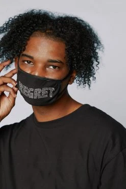 CASH Regret Rhinestone Face Covering