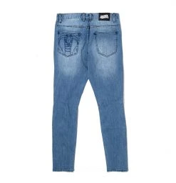 BROKEN PROMISES Stitch & Rip Denim - Medium Blue