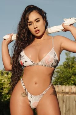 BROKEN PROMISES Swim Hella Jelly Bikini Top White